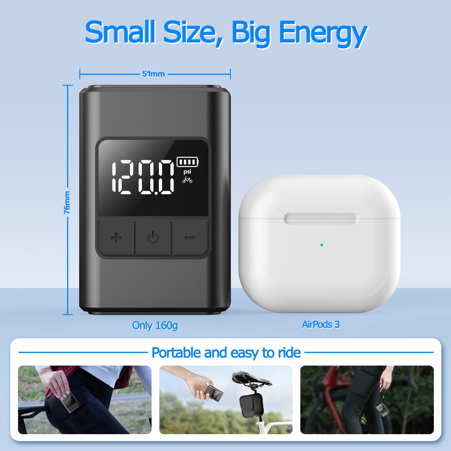 Compact Portable Bike Pump