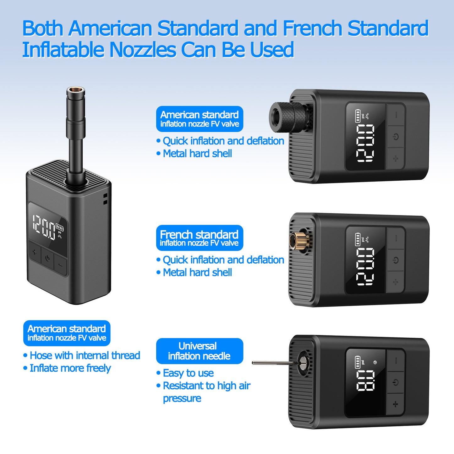 Dual-Valve compatible bike pump (Schrader/Presta)