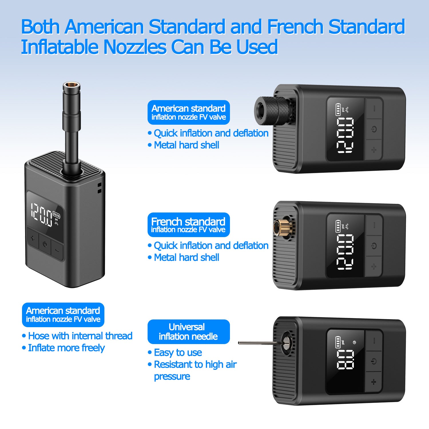 Dual-Valve compatible bike pump (Schrader/Presta)
