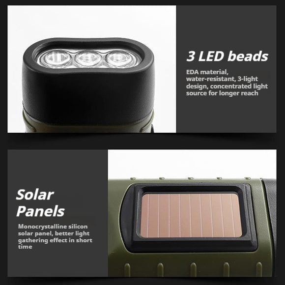 Solar/Hand Crank Flashlight